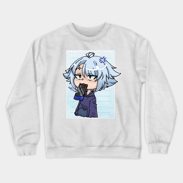 Anime Boy ( My OC ) Crewneck Sweatshirt by Anet Garol